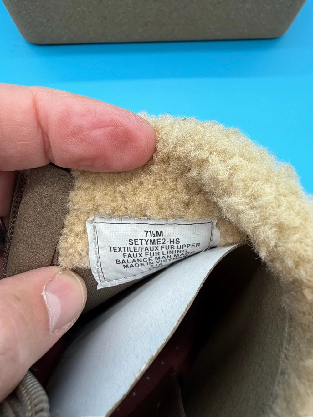 Easy Spirit Taupe Faux-Shearling Winter Ankle Boots Womens 7.5